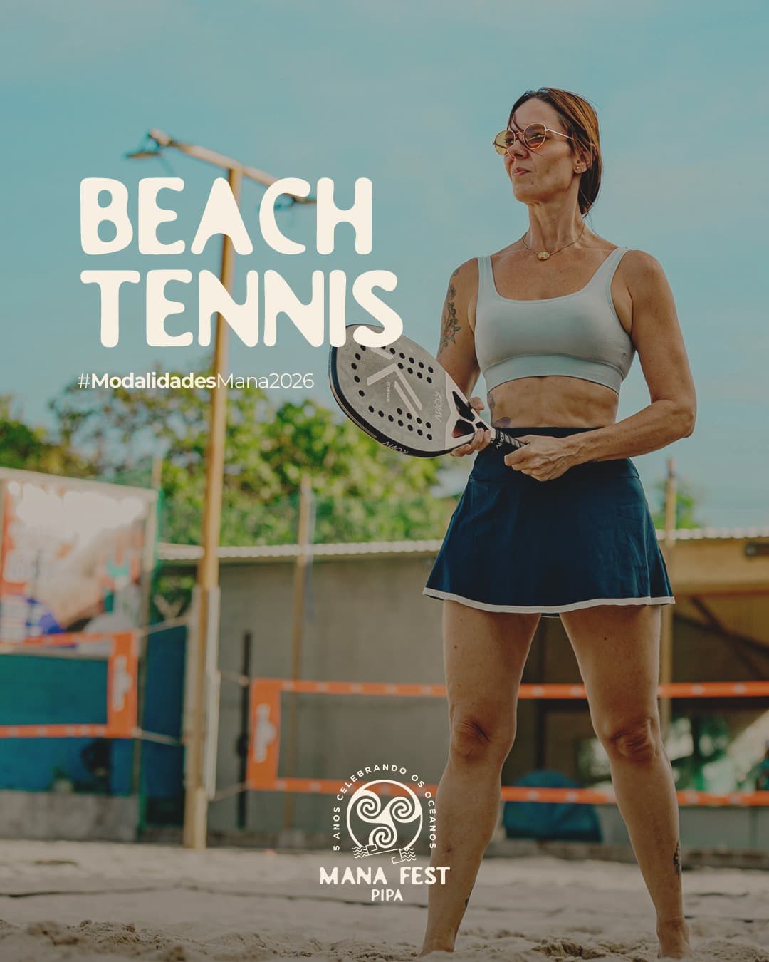 Flyer da modalidade beach-tennis