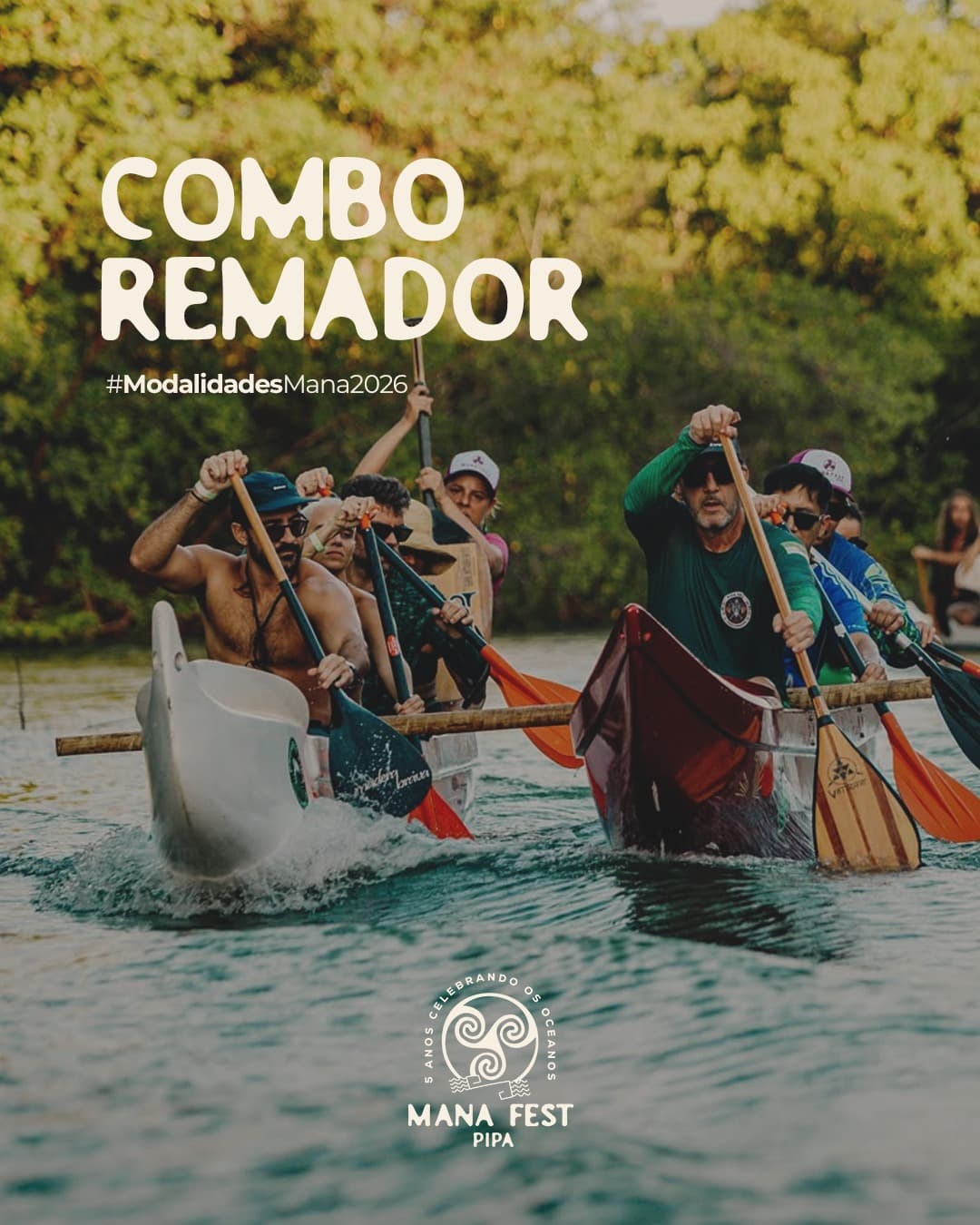 Flyer da modalidade combo-remador
